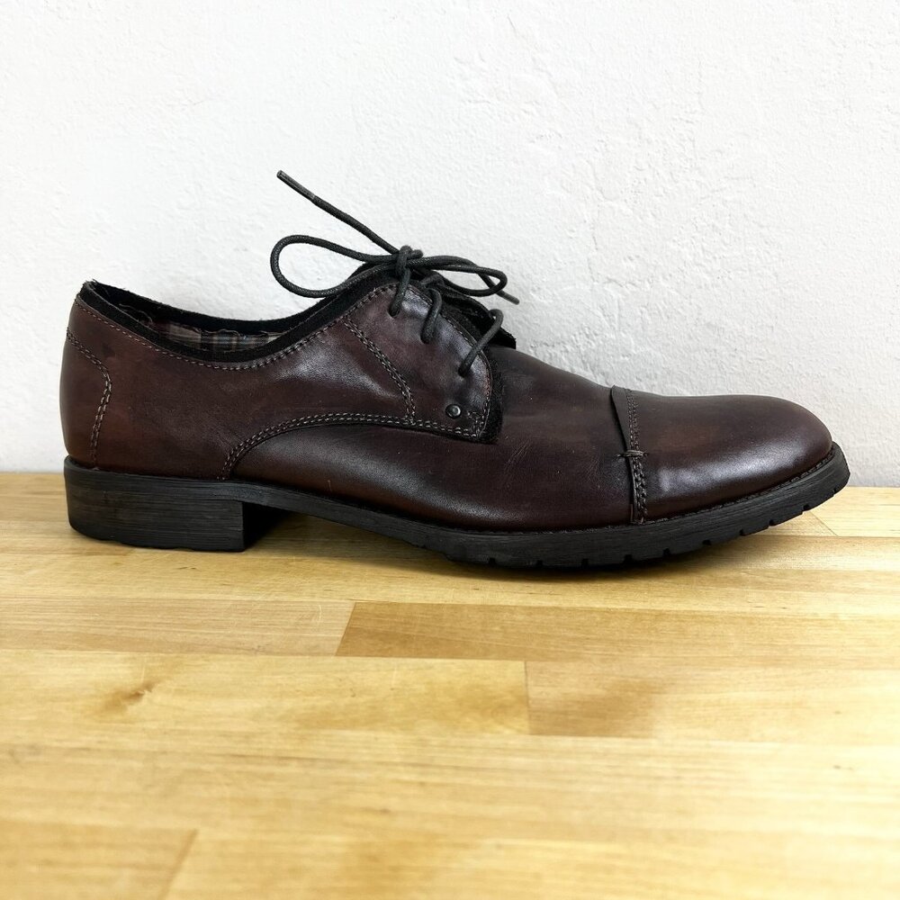 Bed Stu Volstead‎ Men's Shoes Size 11.5 Brown Leather Oxford Cap Toe Shoes